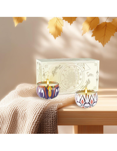 Paquete de 2 Velas Aromáticas Fclayvts - Cera de Soja Natural