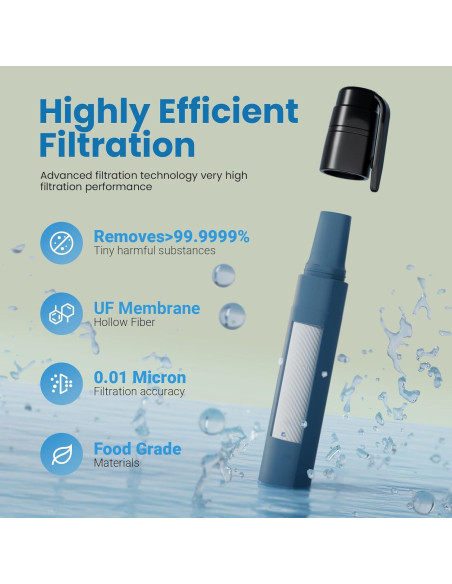 Filtro de Agua Portátil Joypur K8616 - 2 Pajillas Purificadoras Filtro de Agua Portátil Joypur K8616 - 2 Pajillas Purificadoras