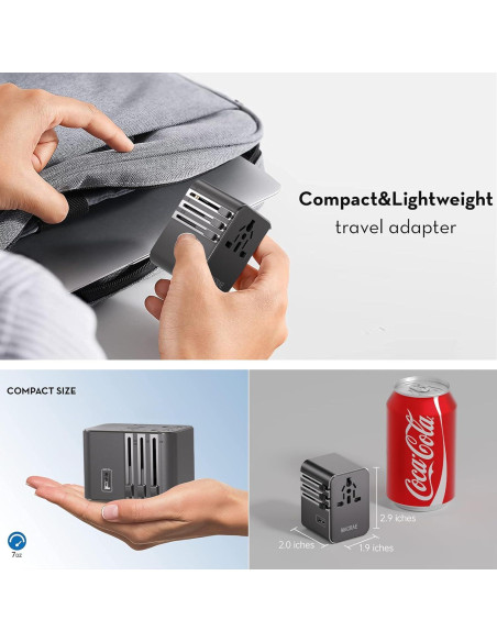 Adaptador de Viaje Universal MACRAE 6 en 1 con 5 USB Adaptador de Viaje Universal MACRAE 6 en 1 con 5 USB