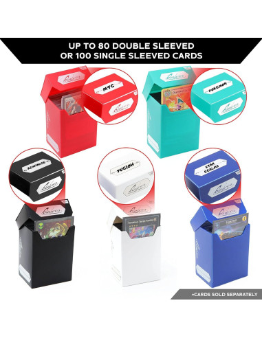 Estuche de Cartas Quiver Time Negro + 5 Bloques de Deck 80+
