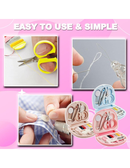 Kit de Costura de Viaje 12 Pcs Zeckzoin Portátil DIY Kit de Costura de Viaje 12 Pcs Zeckzoin Portátil DIY