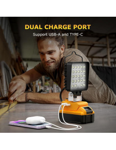 Luz de Trabajo LED Inalámbrica LANKA 10000LM 20V - 2 Pcs 2