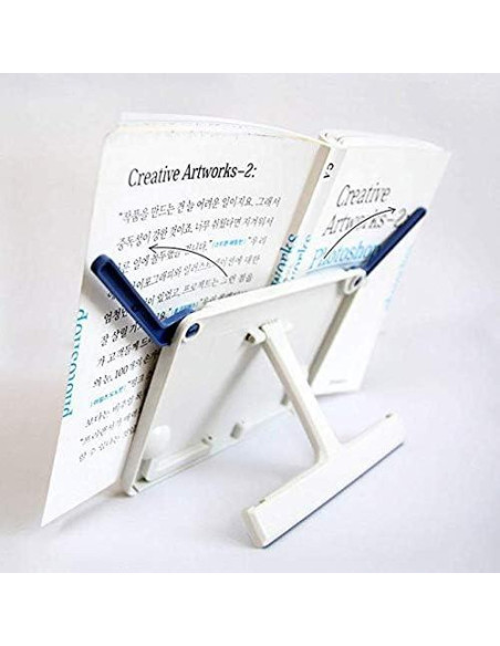 Soporte de Libros Plegable SAYEEC Blanco Ajustable 21x17cm Soporte de Libros Plegable SAYEEC Blanco Ajustable 21x17cm