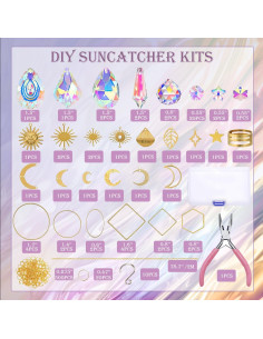 Kit de Manualidades Lyukii 500 Piezas para Atrapasoles de Cristal 2