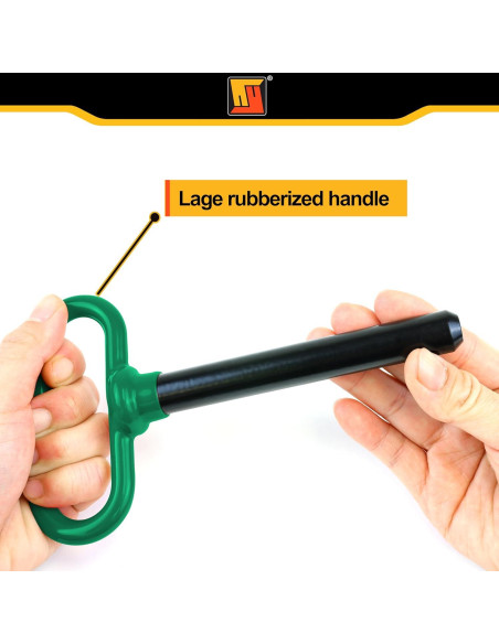 Pasador de Enganche Wellmax 5/8" x 11.4 cm con 4 Clips R Verde Pasador de Enganche Wellmax 5/8" x 11.4 cm con 4 Clips R Verde