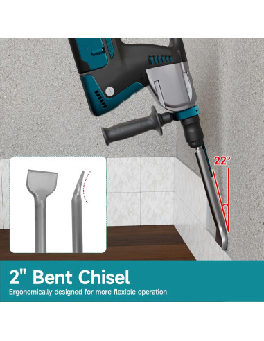 Juego de 4 Cinceles SDS Plus YOSIGHT 25.4 cm Carburo