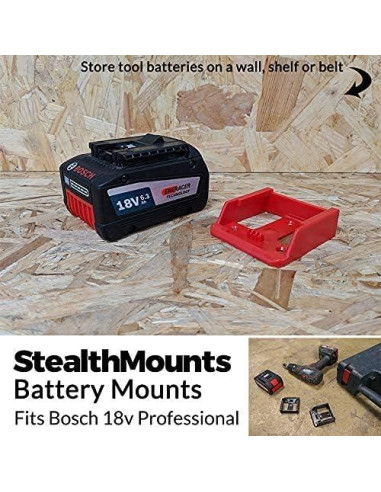 Soporte de Batería StealthMounts para Bosch 18V - 6 Piezas