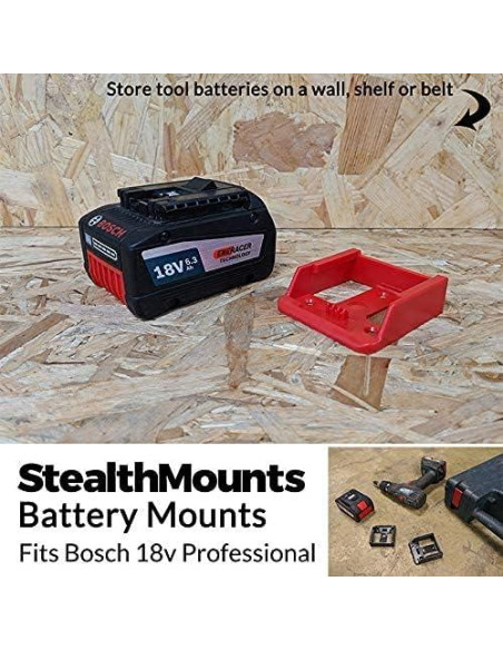 Soporte de Batería StealthMounts para Bosch 18V - 6 Piezas Soporte de Batería StealthMounts para Bosch 18V - 6 Piezas