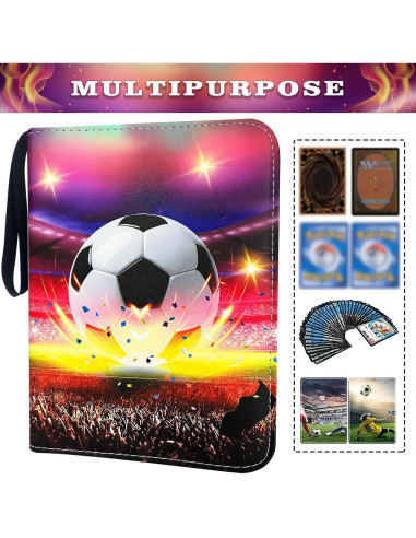 Carpeta de Tarjetas de Fútbol Yisheme 400 Bolsillos Impermeable