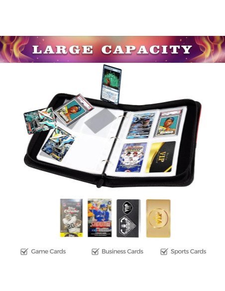 Carpeta de Tarjetas de Fútbol Yisheme 400 Bolsillos Impermeable Carpeta de Tarjetas de Fútbol Yisheme 400 Bolsillos Impermeable