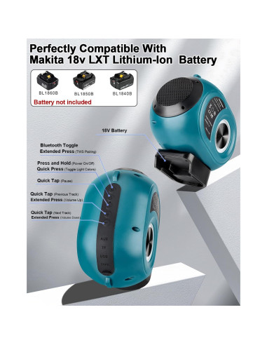 Altavoz Bluetooth Inalámbrico Adisipsoarin YXDZ-009 30W