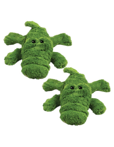 KONG Cozie Juguetes de Peluche para Perros 2 Pack - Ali el Cocodrilo