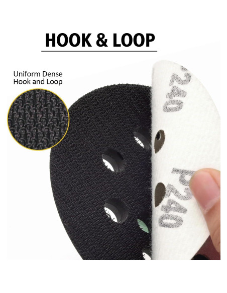 Pad de Reemplazo Lijadora Orbital RUIHONGV 5" Paquete de 2 Pad de Reemplazo Lijadora Orbital RUIHONGV 5" Paquete de 2