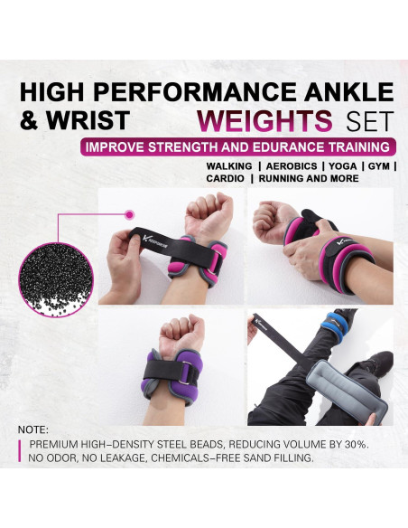 Pesas de Tobillo KEEP2MOVE 0.3Kg Rojo Rosa/Gris Ajustables Pesas de Tobillo KEEP2MOVE 0.3Kg Rojo Rosa/Gris Ajustables