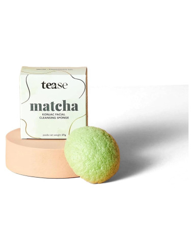 Esponja Exfoliante Facial Tease Tea de Matcha Konjac 3.81cm