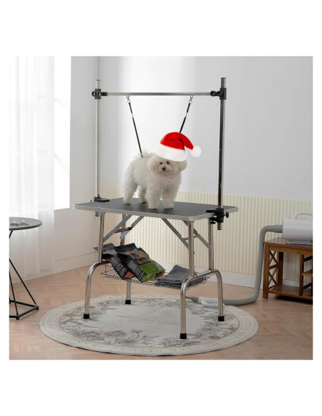 Mesa de Aseo Plegable Enweichang para Perros 91cm Negra Mesa de Aseo Plegable Enweichang para Perros 91cm Negra