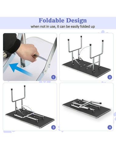 Mesa de Aseo Plegable Enweichang para Perros 91cm Negra