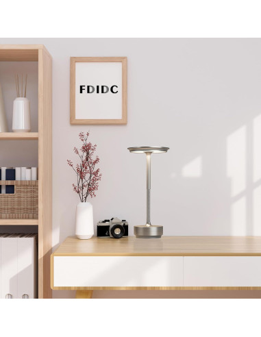 Lámpara de Mesa Inalámbrica FDIDC T106A Plata 5000mAh LED