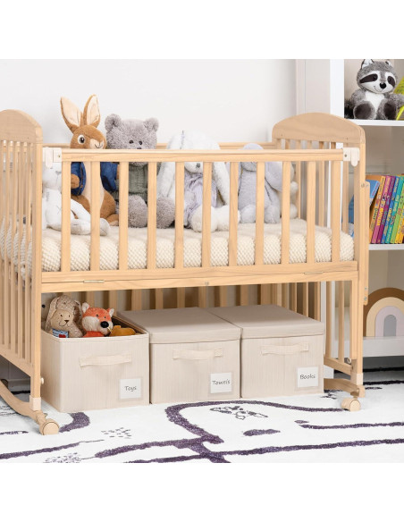 Cestas de Almacenamiento Chicvita 3 Piezas Beige con Tapa Cestas de Almacenamiento Chicvita 3 Piezas Beige con Tapa