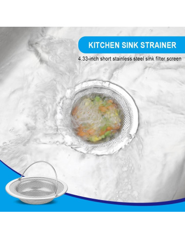 Colador de Fregadero de Acero Inoxidable Haodex 11 cm