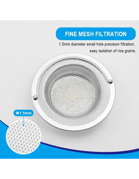 Colador de Fregadero de Acero Inoxidable Haodex 11 cm Colador de Fregadero de Acero Inoxidable Haodex 11 cm