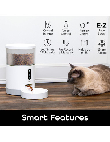Alimentador Automático Geeni 4L Wi-Fi Control Voz Alexa