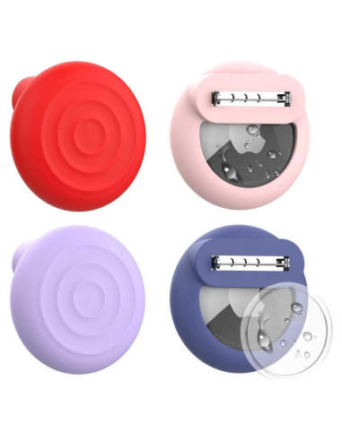 Soporte para AirTag Natyos 4-Pack Funda Metal y Silicona