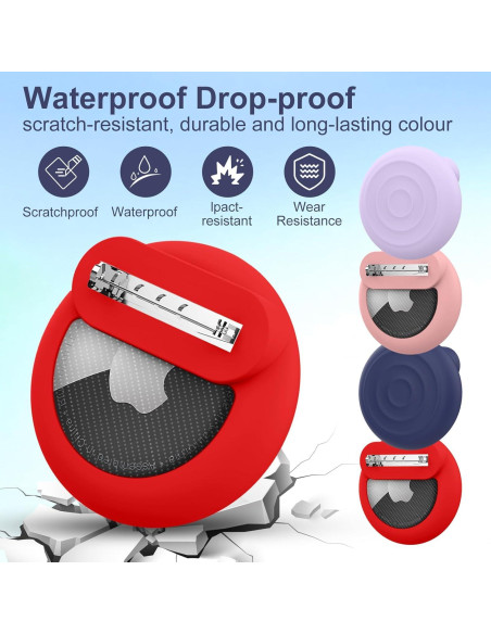 Soporte para AirTag Natyos 4-Pack Funda Metal y Silicona Soporte para AirTag Natyos 4-Pack Funda Metal y Silicona