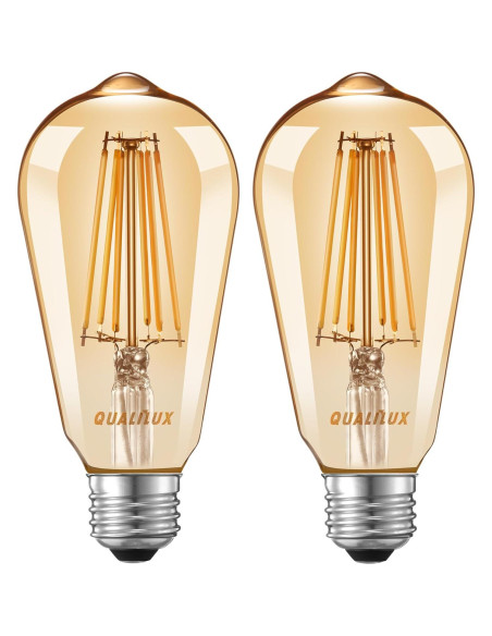 Bombillas LED Dusk to Dawn QUALILUX ST19 Ámbar 6.5W 2300K Bombillas LED Dusk to Dawn QUALILUX ST19 Ámbar 6.5W 2300K