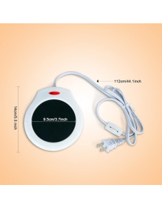 Calentador de Tazas Eléctrico 220W Difusor Aroma 2pcs Blanco y Negro 2