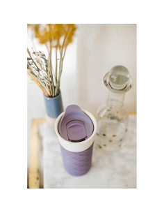 Taza de Viaje Cerámica Ello Ogden 16oz Tapa Deslizante Púrpura 2