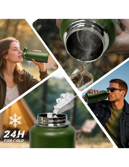 Botella de Agua Aislada AIKOTOO 32oz Camo para Gimnasio