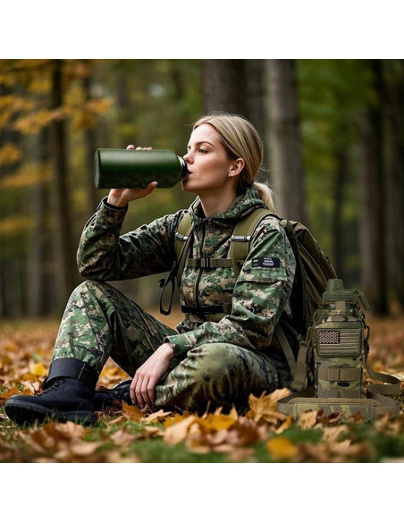 Botella de Agua Aislada AIKOTOO 32oz Camo para Gimnasio