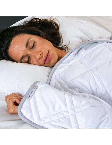 Manta con peso Aricove 5.4 kg 122x183 cm Blanca Suave Manta con peso Aricove 5.4 kg 122x183 cm Blanca Suave