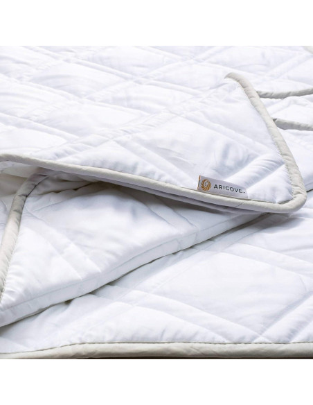 Manta con peso Aricove 5.4 kg 122x183 cm Blanca Suave Manta con peso Aricove 5.4 kg 122x183 cm Blanca Suave