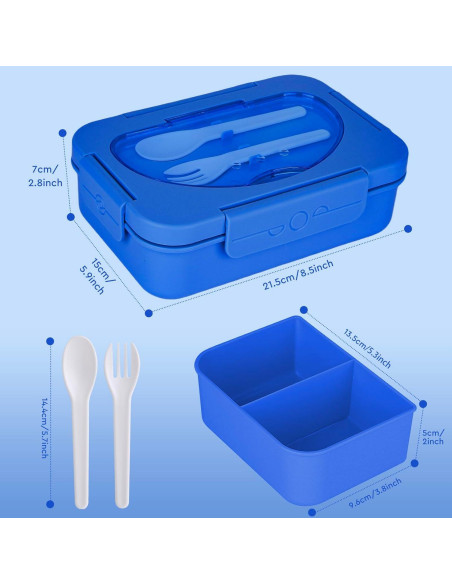 Caja Bento Almuerzo Lunbxx 5 Compartimentos Azul 1350ML Caja Bento Almuerzo Lunbxx 5 Compartimentos Azul 1350ML