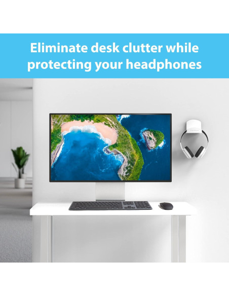 Soporte para Auriculares TotalMount Blanco Premium - Montaje en Pared Soporte para Auriculares TotalMount Blanco Premium - Montaje en Pared