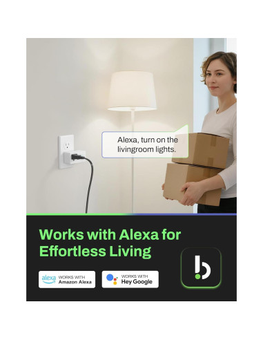 Enchufe Inteligente WiFi y Bluetooth BN-LINK, 4 Unidades, Control Remoto