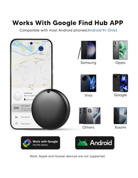 Etiqueta de Seguimiento Air ZZIGEMH para Android - Paquete de 4 Etiqueta de Seguimiento Air ZZIGEMH para Android - Paquete de 4