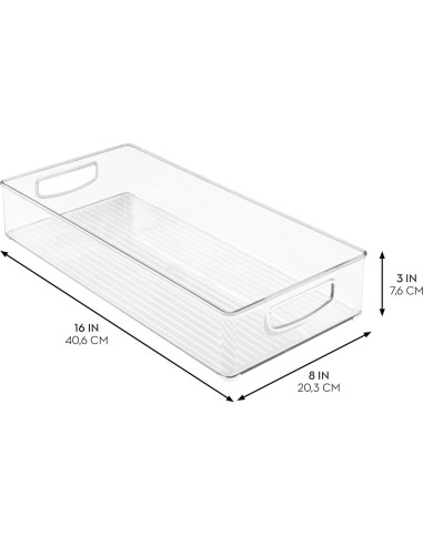 Contenedor de Almacenamiento Apilable iDesign 40,6x20,3x7,6cm
