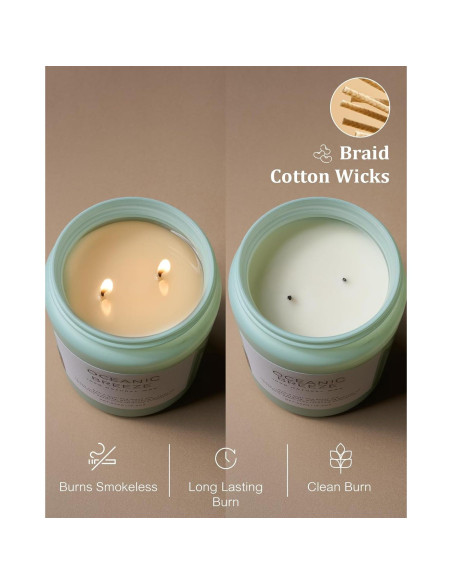 Vela Aromatizada M&SENSE Brisa Oceánica 550g 110 Horas 2 Mechas Vela Aromatizada M&SENSE Brisa Oceánica 550g 110 Horas 2 Mechas