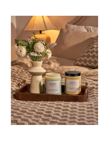 Vela Aromatizada M&SENSE Brisa Oceánica 550g 110 Horas 2 Mechas