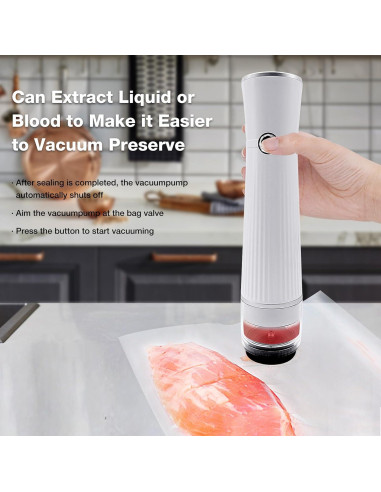 Sellador al Vacío Portátil PEAKCLOUDS VS202501 + 10 Bolsas