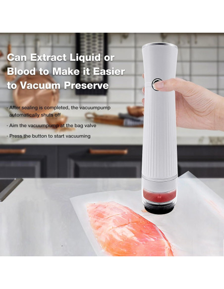 Sellador al Vacío Portátil PEAKCLOUDS VS202501 + 10 Bolsas Sellador al Vacío Portátil PEAKCLOUDS VS202501 + 10 Bolsas