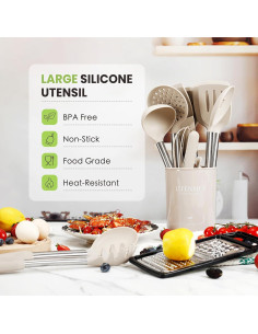 Juego de Utensilios de Cocina Fyvva 35 Piezas Silicona Acero 2