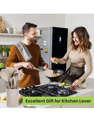 Juego de Utensilios de Cocina Fyvva 35 Piezas Silicona Acero