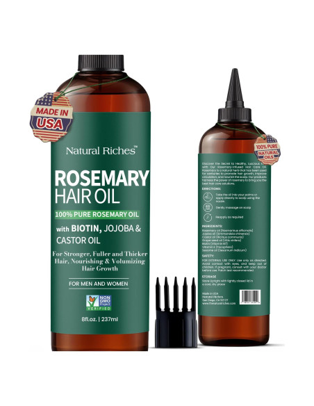 Aceite de Romero Natural Riches 100% Puro 240ml Crecimiento Cabello Aceite de Romero Natural Riches 100% Puro 240ml Crecimiento Cabello