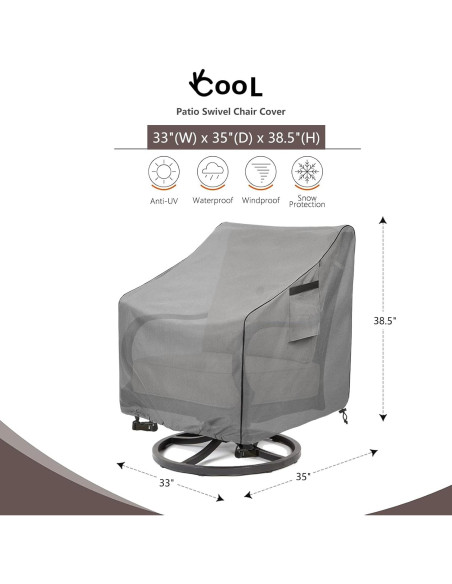 Cubierta de Silla Giratoria okcool 2 Paquete Impermeable Cubierta de Silla Giratoria okcool 2 Paquete Impermeable