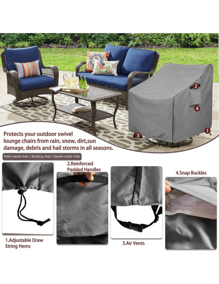 Cubierta de Silla Giratoria okcool 2 Paquete Impermeable Cubierta de Silla Giratoria okcool 2 Paquete Impermeable