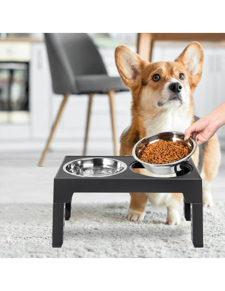 Soporte Elevado para Cuencos de Perro TUAHOO - 5 Alturas Ajustables Soporte Elevado para Cuencos de Perro TUAHOO - 5 Alturas Ajustables